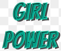 Girl power png retro typography