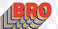 BRO layered png retro typography