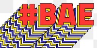 #BAE layered png retro typography