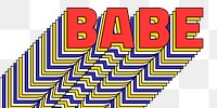 BABE layered png retro typography