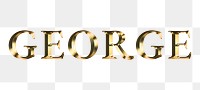 Gold George typography design element