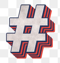 Hashtag symbol png layered typography font