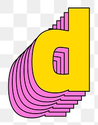 Letter d layered lowercase png font