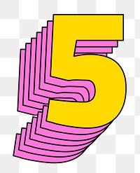 3d five message retro stylized typography