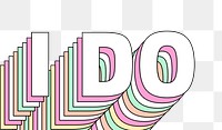 I do layered word png typography