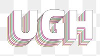 Png Ugh layered typography retro word