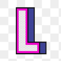Alphabet png isometric halftone effect typography