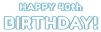Miami 80&rsquo;s happy 40th birthday! png bold typography