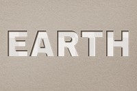 Png clipart earth paper cut lettering word art
