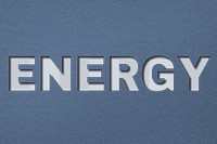 Energy word png clipart paper cut font typography