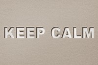Keep calm text png clipart paper cut font typography
