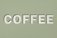 Png word coffee bold font typography