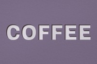 Png text coffee typeface paper texture