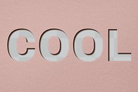 Png word cool paper cut font typography