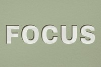 Png word focus bold font typography
