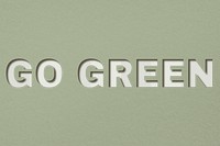 Png word go green bold font typography