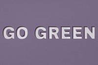 Png text go green typeface paper texture