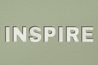 Png inspire word bold font typography