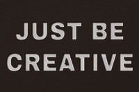 Png just be creative word bold font typography