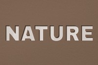 Png word nature bold font typography paper texture