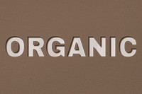 Png word organic bold font shadow typography