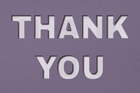 Png word thank you bold font typography