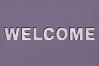 Png word welcome bold font typography