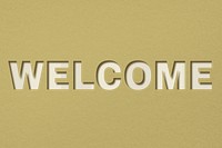 Png text welcome typeface paper texture