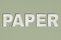 Png word paper paper cut font typography