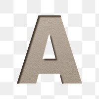 Capital letter a png 3d paper cut font typography