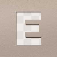 Paper 3d letter e png uppercase font typography