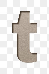 Letter cutout t lowercase png typography