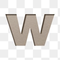 Letter cutout w lowercase png typography