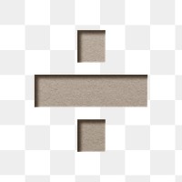 Division png paper cut symbol