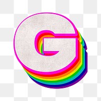 Png letter g rainbow typography lgbt pattern