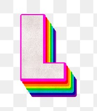 Png letter l rainbow typography lgbt pattern