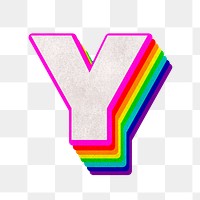 Png letter y rainbow typography lgbt pattern