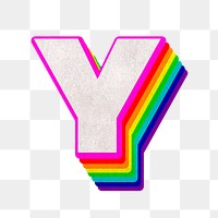 Png letter y rainbow typography | Free PNG Sticker - rawpixel