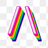 Png slash font rainbow 3d typography lgbt pattern