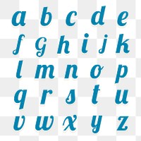 A to Z alphabet png bold font vintage in lettering typography