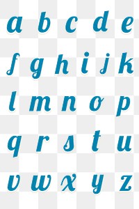 A to Z set alphabet png retro bold typography