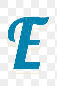 Letter E png bold retro display font lettering