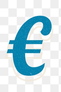 € Euro sign png retro bold typography