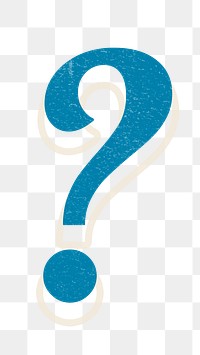 ? Question mark png retro bold typography