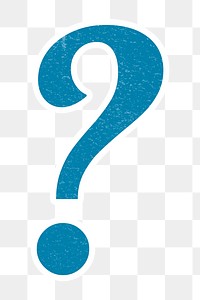 ? question mark png symbol retro display font white border