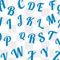 A to Z png vintage bold font typography pattern