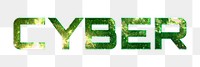 CYBER text png green typography word
