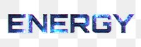 ENERGY text png typography galaxy effect word