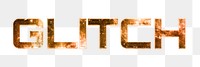 GLITCH text png brown typography word