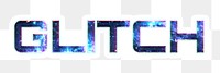 GLITCH png sticker typography word